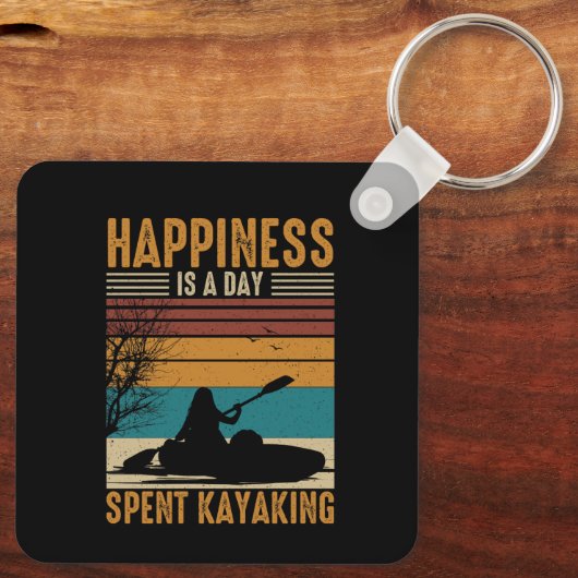 幸福はカヤックに費やされた日だ キーホルダー (裏面)