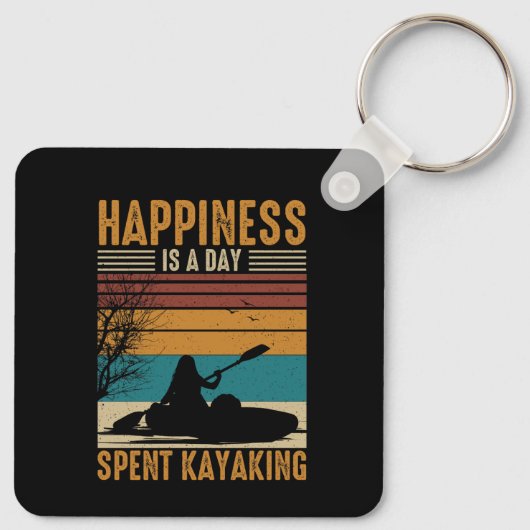 幸福はカヤックに費やされた日だ キーホルダー (裏面)