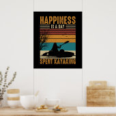 幸福はカヤックに費やされた日だ ポスター (キッチン)