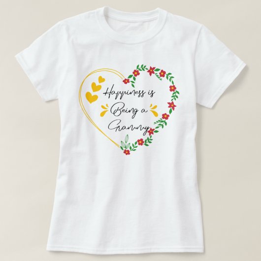 幸福はグラミーな母の日であるおもしろい Tシャツ (デザイン正面)