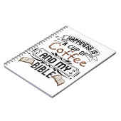 幸福はコーヒーと私の聖書のカップである ノートブック (左側)