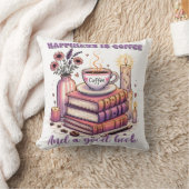幸福はコーヒーと良い本である クッション (ブランケット)