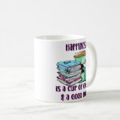 幸福はコーヒーと良い本のカップである コーヒーマグカップ (正面右)