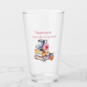 幸福はコーヒーと良い本のカップである タンブラーグラス (正面)