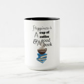 幸福はコーヒーと良い本のカップである マグカップ (中央)