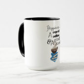 幸福はコーヒーと良い本のカップである マグカップ (正面左)