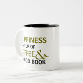 幸福はコーヒーと良い本のノベルティ ツートーンマグカップ (正面左)