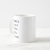 幸福はコーヒーのカップと良い本だ コーヒーマグカップ (正面左)