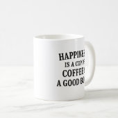 幸福はコーヒー一杯で良い本 コーヒーマグカップ (正面右)