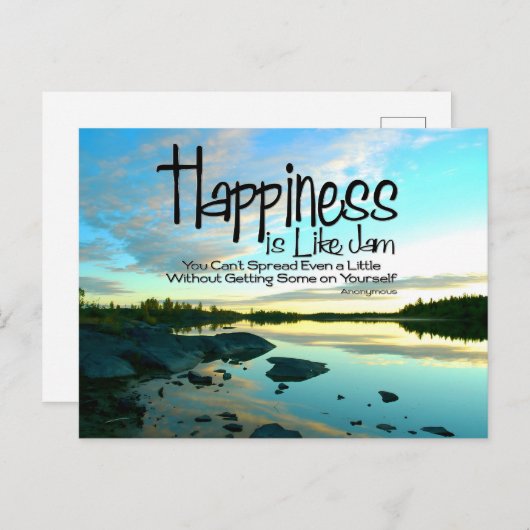 「幸福はジャムのようなもの」感動的引用文 ポストカード (正面/裏面)