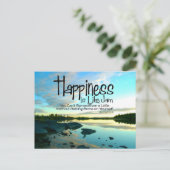 「幸福はジャムのようなもの」感動的引用文 ポストカード (スタンド正面)