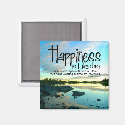 「幸福はジャムのようなもの」感動的引用文 マグネット (正面/裏面)