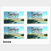 「幸福はジャムのようなもの」感動的引用文 長方形シール (シート)