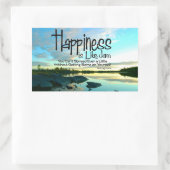 「幸福はジャムのようなもの」感動的引用文 長方形シール (バッグ)