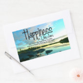 「幸福はジャムのようなもの」感動的引用文 長方形シール (封筒)