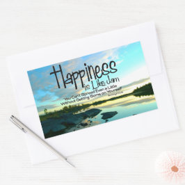 「幸福はジャムのようなもの」感動的引用文 長方形シール