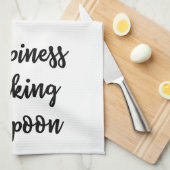 幸福はスプーンタオルを舐めています キッチンタオル (四つ折り)