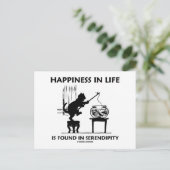 幸福はセレンディピティ(Cat)にも見られる ポストカード (スタンド正面)