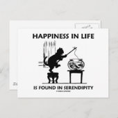 幸福はセレンディピティ(Cat)にも見られる ポストカード (正面/裏面)