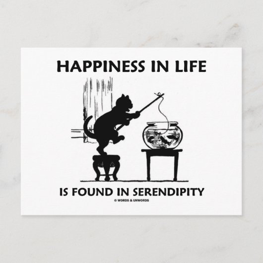 幸福はセレンディピティ(Cat)にも見られる ポストカード (正面)