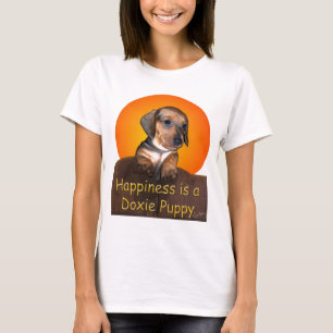 幸福はダックスフントの子犬です Tシャツ