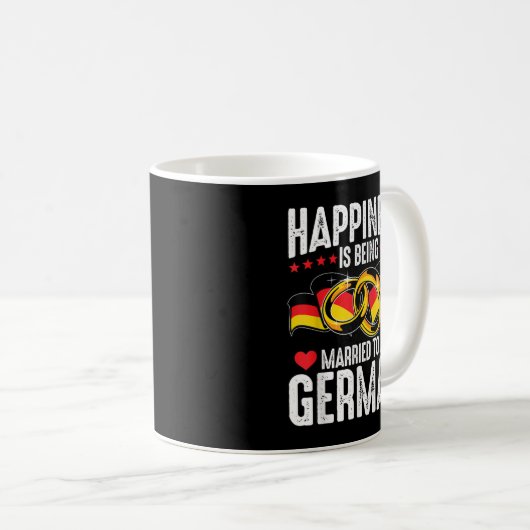 幸福はドイツ結婚した人の夫の幸福である コーヒーマグカップ (正面右)