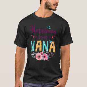 幸福はナナの永遠の女性のフローラ装飾である Tシャツ