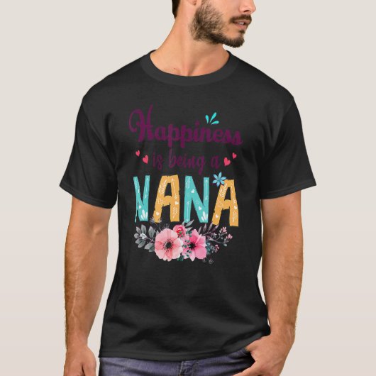 幸福はナナの永遠の女性のフローラ装飾である Tシャツ (正面)