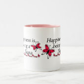 幸福はナナの蝶です ツートーンマグカップ (中央)