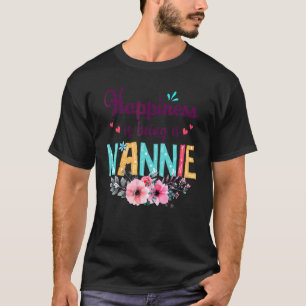 幸福はナニーエバー女性のフローラデコ Tシャツ