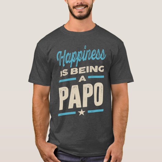 幸福はパパである |パパグランドパギフト Tシャツ (正面)