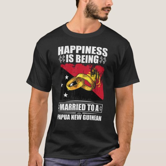幸福はパプア結婚したニューギニア人に与えられた Tシャツ (正面)