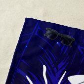 幸福はビーチの日だパーソナライズされた ビーチタオル (インサイチュ)