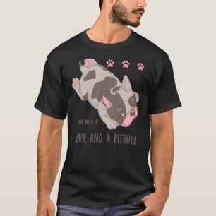 幸福はピットブルパーフェクトに愛されている Tシャツ