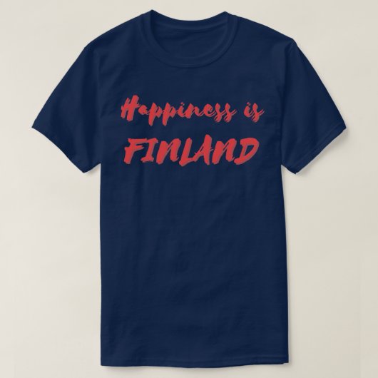 幸福はフィンランドである Tシャツ (デザイン正面)