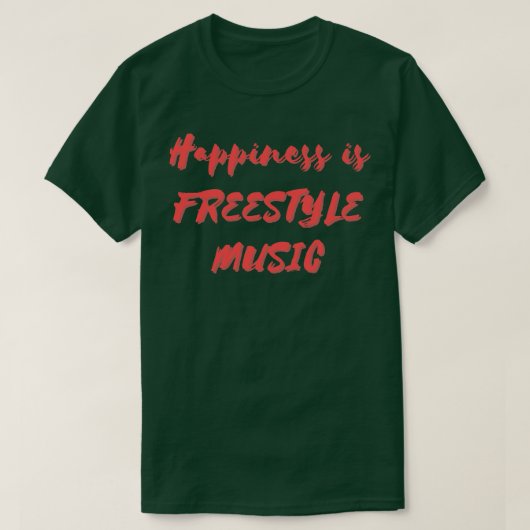 幸福はフリースタイル音楽である Tシャツ (デザイン正面)