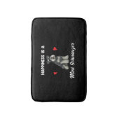 幸福はミニシュナウザーだ バスマット (正面縦)