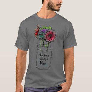 幸福はミームひまわり母の日である Tシャツ