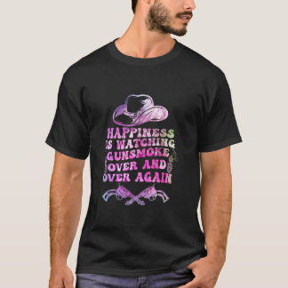 幸福は何度も何度も銃煙を見ている Tシャツ