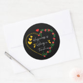 幸福は先生の好おもしろいき教えである ラウンドシール (封筒)