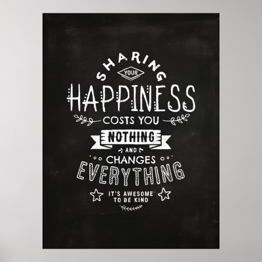 幸福は全てを変える感動的引用文 ポスター (正面)