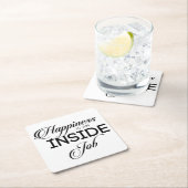 幸福は内職だ スクエアペーパーコースター (インサイチュ)