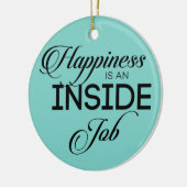 幸福は内職だ セラミックオーナメント (左)