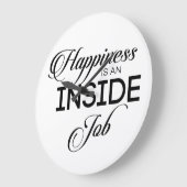 幸福は内職だ ラージ壁時計 (傾斜)