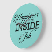 幸福は内職だ ラージ壁時計 (傾斜)