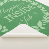 幸福は内職である – 緑 シェルパブランケット (3/4)