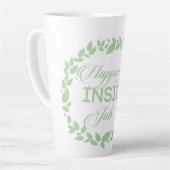 幸福は内職のグリーンリース カフェラテマグ (左アングル)