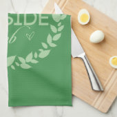 幸福は内職のグリーンリース キッチンタオル (四つ折り)