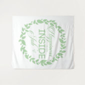 幸福は内職のグリーンリース タペストリー (正面(横))