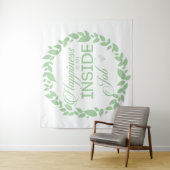 幸福は内職のグリーンリース タペストリー (インサイチュ)